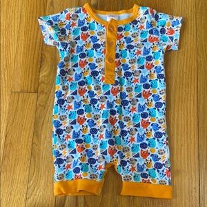 Zutano Colorful Animal Print Baby Romper